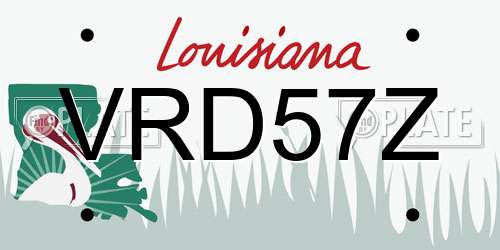 VRD57Z Louisiana License Plate