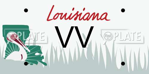 VV Louisiana License Plate