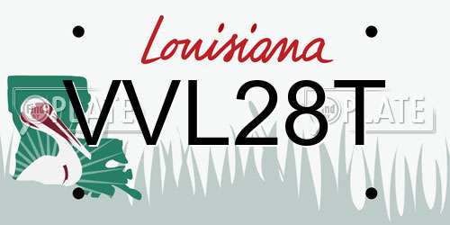 VVL28T Louisiana License Plate