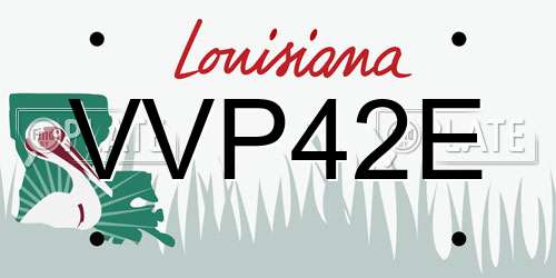 VVP42E Louisiana License Plate