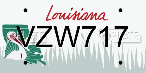 VZW717 Louisiana License Plate