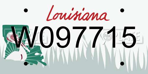 W097715 Louisiana License Plate