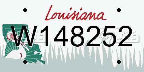 W148252 Louisiana License Plate