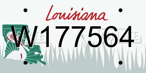 W177564 Louisiana License Plate