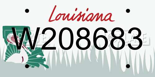 W208683 Louisiana License Plate