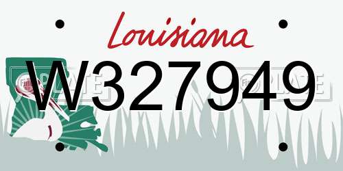 W327949 Louisiana License Plate