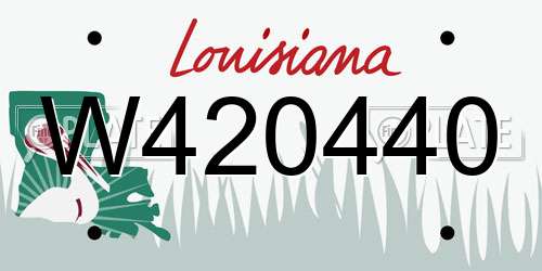 W420440 Louisiana License Plate