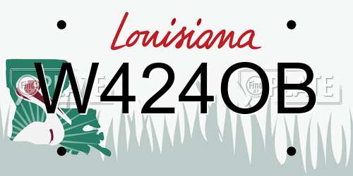 W424OB Louisiana License Plate