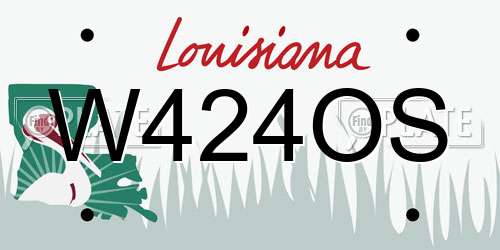W424OS Louisiana License Plate