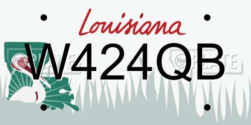 W424QB Louisiana License Plate
