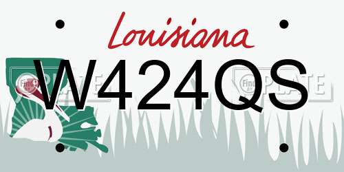 W424QS Louisiana License Plate
