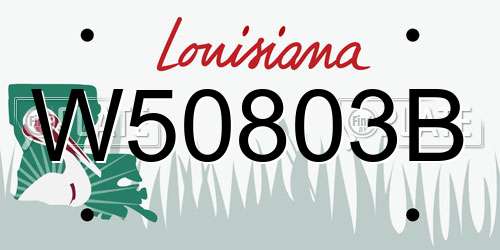W50803B Louisiana License Plate