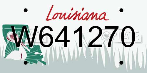 W641270 Louisiana License Plate