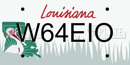 W64EIO Louisiana License Plate
