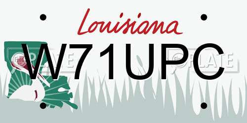 W71UPC Louisiana License Plate