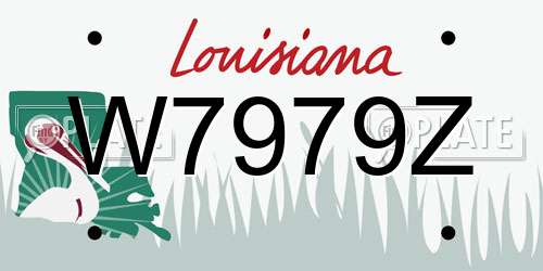 W7979Z Louisiana License Plate