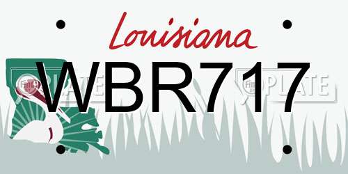 WBR717 Louisiana License Plate