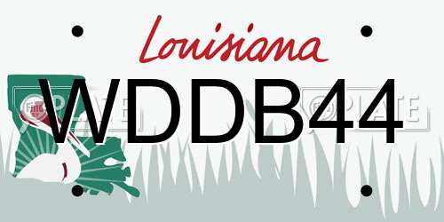 WDDB44 Louisiana License Plate