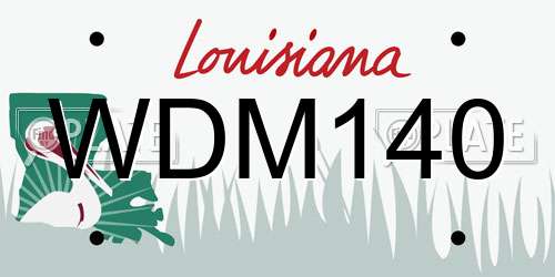 WDM140 Louisiana License Plate