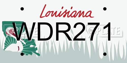 WDR271 Louisiana License Plate