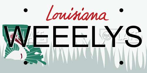 WEEELYS Louisiana License Plate