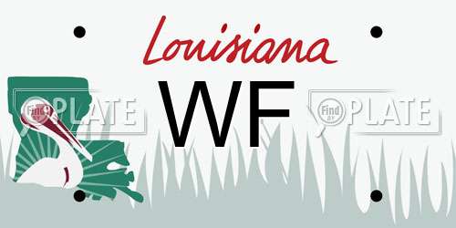 WF Louisiana License Plate