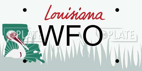 WFO Louisiana License Plate