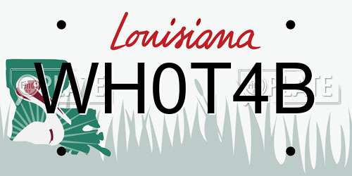 WH0T4B Louisiana License Plate