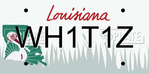 WH1T1Z Louisiana License Plate