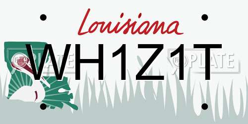 WH1Z1T Louisiana License Plate