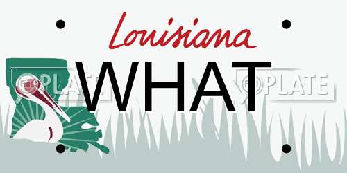 WHAT Louisiana License Plate