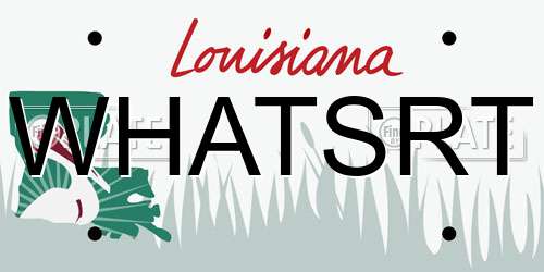 WHATSRT Louisiana License Plate