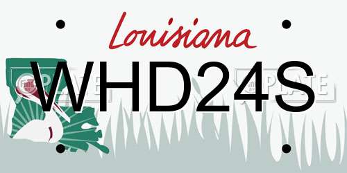 WHD24S Louisiana License Plate