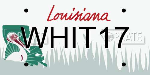 WHIT17 Louisiana License Plate