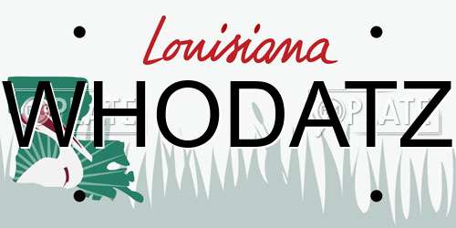 WHODATZ Louisiana License Plate