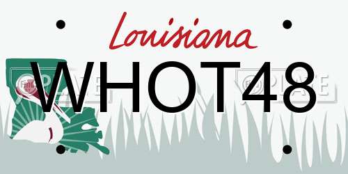 WHOT48 Louisiana License Plate