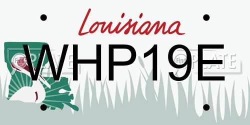 WHP19E Louisiana License Plate