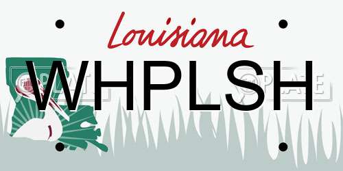 WHPLSH Louisiana License Plate