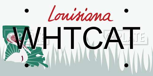 WHTCAT Louisiana License Plate