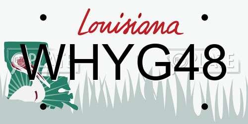 WHYG48 Louisiana License Plate