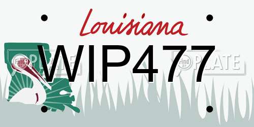 WIP477 Louisiana License Plate