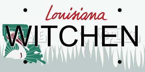 WITCHEN Louisiana License Plate