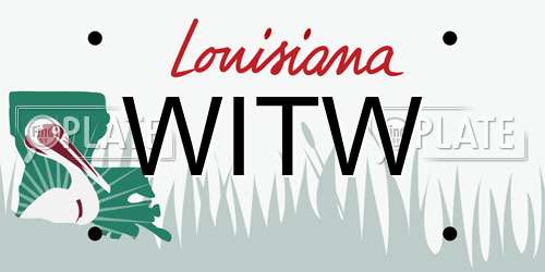 WITW Louisiana License Plate