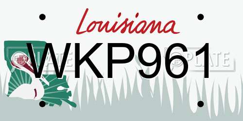 WKP961 Louisiana License Plate