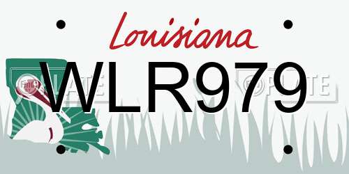WLR979 Louisiana License Plate