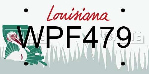 WPF479 Louisiana License Plate