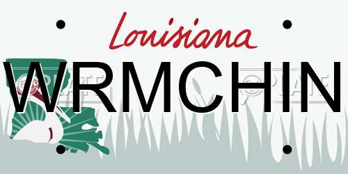 WRMCHIN Louisiana License Plate