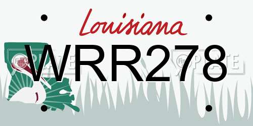 WRR278 Louisiana License Plate
