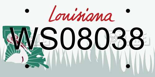 WS08038 Louisiana License Plate