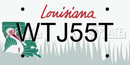 WTJ55T Louisiana License Plate